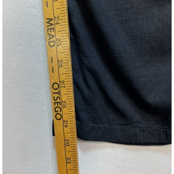 Divided Wide Leg Linen Blend Pants Womens M Charcoal Gray Drawstring Relaxed Fit - Picture 7 of 10